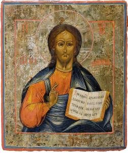 Cristo Pantocratore – Icona russa, XIX secolo